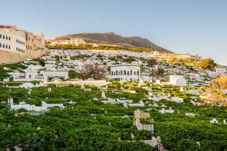 Historic cemetery of Tetouan, North Moroccoの写真素材