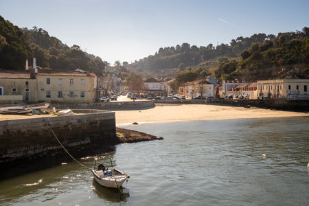 Amazing Porto Brandao, Caparica, Setubal, Portugalの写真素材