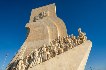 Lisbon, Portugal - January 1, 2025 - Monument to the Discoveries in Belem.の写真素材