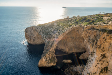 Amazing, majestic Blue Grotto in Maltaの写真素材