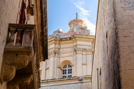 Mediterranean architecture of Mdina, Rabat, inland Maltaの写真素材
