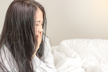 women wake up in the moringの写真素材