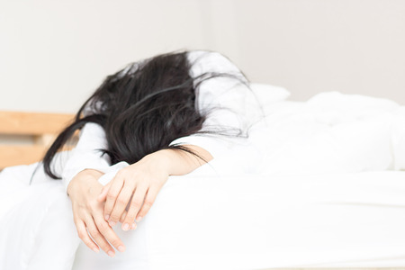 women wake up in the moringの写真素材