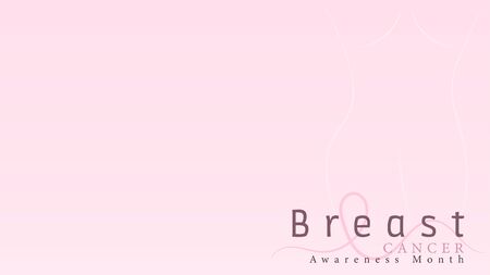 Breast cancer awareness Pink ribbon background. October is Cancer Awareness Month. Vector healthcare Illustration.のイラスト素材