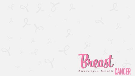 Breast cancer awareness Pink ribbon background. October is Cancer Awareness Month. Vector healthcare Illustration.のイラスト素材