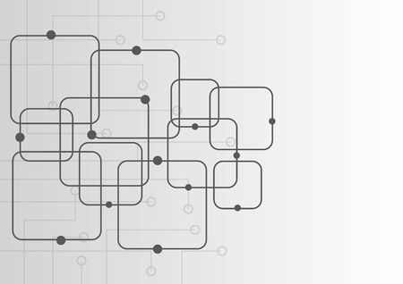 Abstract geometric connect lines and dots.Simple technology graphic background.Illustration Vector design Network and Connection concept.のイラスト素材