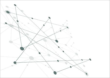 Abstract geometric connect lines and dots.Simple technology graphic background.Illustration Vector design Network and Connection concept.のイラスト素材