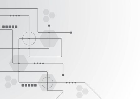 Abstract geometric connect lines and dots.Simple technology graphic background.Illustration Vector design Network and Connection concept.のイラスト素材