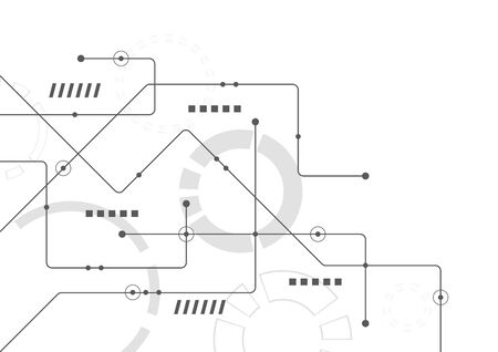 Abstract geometric connect lines and dots.Simple technology graphic background.Illustration Vector design Network and Connection concept.のイラスト素材