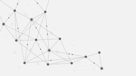 Abstract geometric connect lines and dots.Simple technology graphic background.Illustration Vector design Network and Connection concept.のイラスト素材