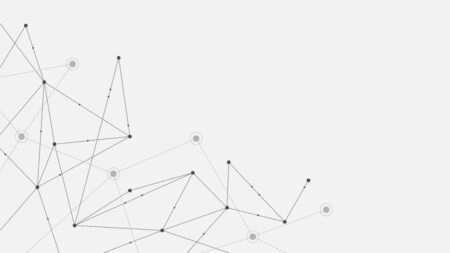 Abstract geometric connect lines and dots.Simple technology graphic background.Illustration Vector design Network and Connection concept.のイラスト素材