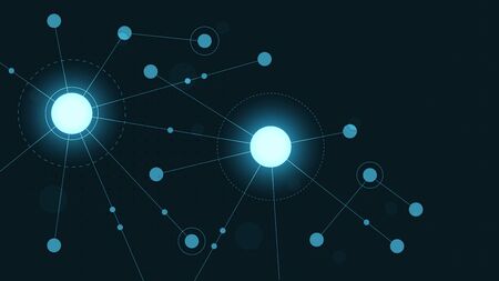 Abstract geometric connect lines and dots.Simple technology graphic background.Illustration Vector design Network and Connection concept.のイラスト素材