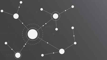 Abstract geometric connect lines and dots.Simple technology graphic background.Illustration Vector design Network and Connection concept.のイラスト素材