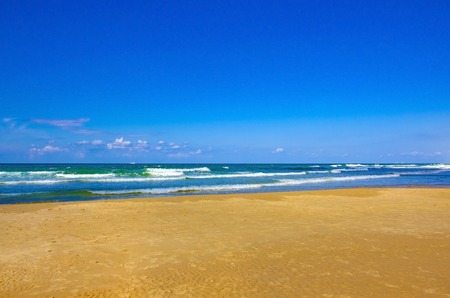 The sky the sea the sand and nobodyの写真素材
