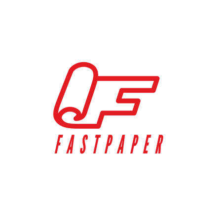 Letter F Rolling Paper Logoのイラスト素材