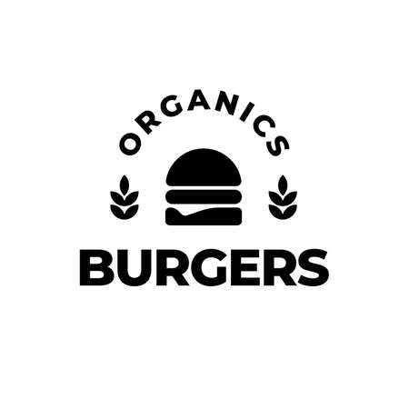 Organic Burger Logoのイラスト素材