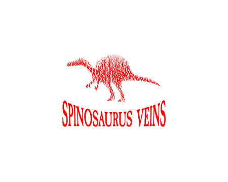 spinosaurus logo. spinosaurus silhouette. dinosaur logo. halftone spinosaurus vectorのイラスト素材