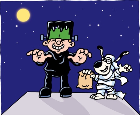 Halloween Dress Upのイラスト素材