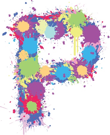 Paint Splatter Letterのイラスト素材