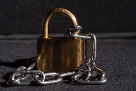 Padlock and chainの写真素材