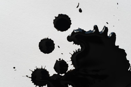 Repulsive black inkの写真素材