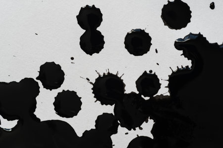 Repulsive black inkの写真素材