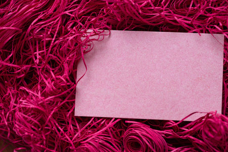 Pink message cardの写真素材