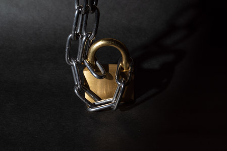 Padlock and chainの写真素材