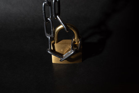 Padlock and chain