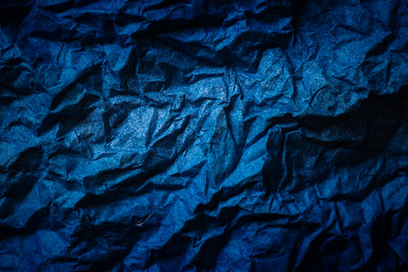 Crumpled blue backgroundの写真素材