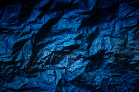 Crumpled blue backgroundの写真素材