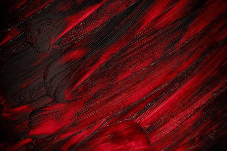 Red and black paint patternの写真素材