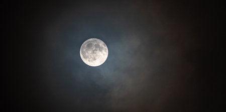 Moon and Cloudsの写真素材