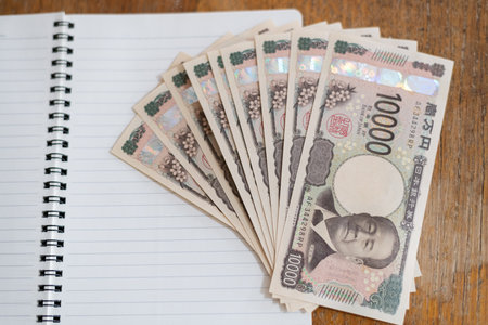 Paper money on blank note