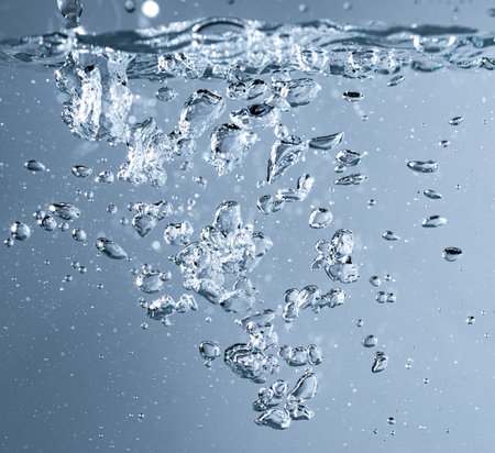 Bubbles that form when pouring water