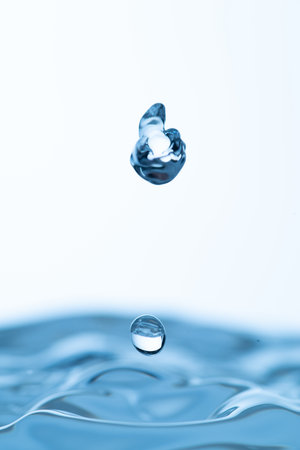 Beautiful water droplets action shotの写真素材
