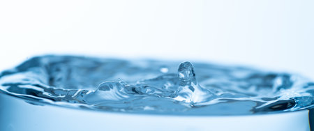 Beautiful water droplets action shot