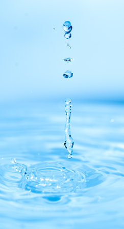 Beautiful water droplets action shot