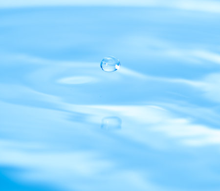 Beautiful water droplets action shot