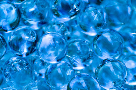 A background made of soft gel-like spheresの写真素材