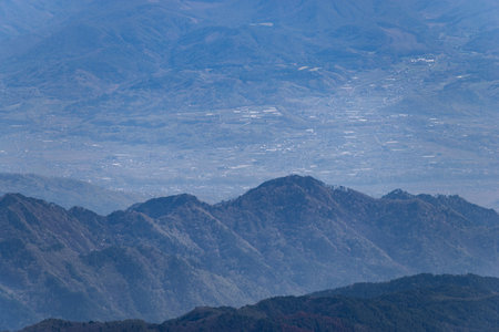 Beautiful mountains spread out before your eyesの写真素材