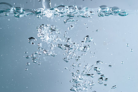 Bubbles that form when pouring water