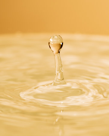 Beautiful water drop actionの写真素材