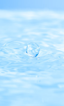Beautiful water droplets action shot