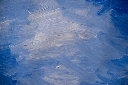 Background painted with blue and white paint