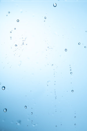 Water droplets on glassの写真素材
