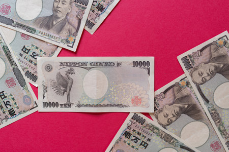 Japanese 10,000 yen bill money background