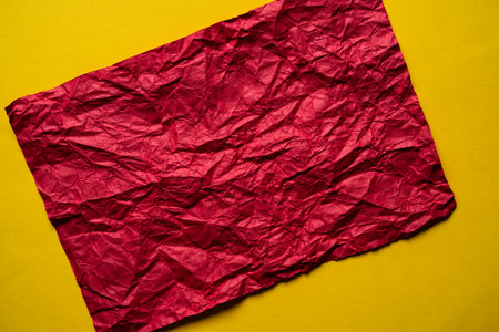 Crumpled red and yellow backgroundの写真素材