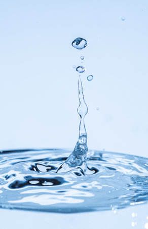 Beautiful water droplets action shotの写真素材