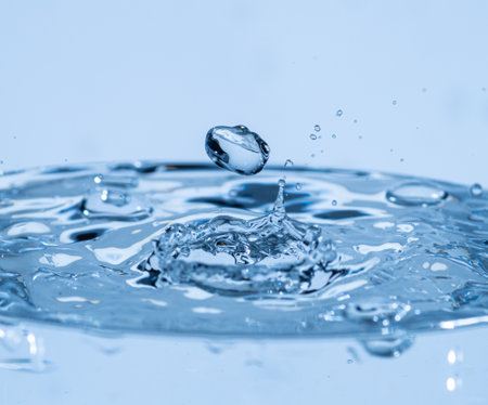 Beautiful water droplets action shot